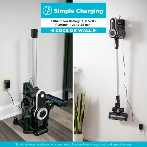 simplicity s65 vacuums - charging