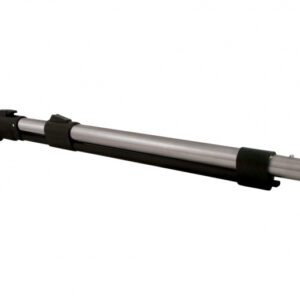 Electric telescopic wand with button lock and integrated power cord - Stainless steel