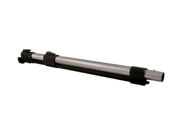 Electric telescopic wand with button lock and integrated power cord - Stainless steel